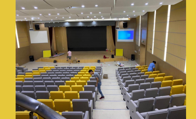Theater seating project reference showing installation in a commercial venue