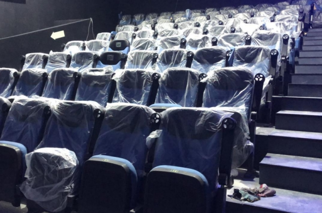 Completed theater seating project reference showing our work quality