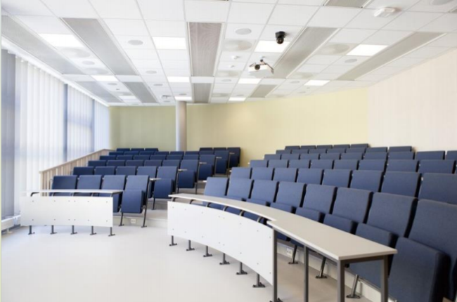 Theater seating project reference photo showing installation in a professional venue