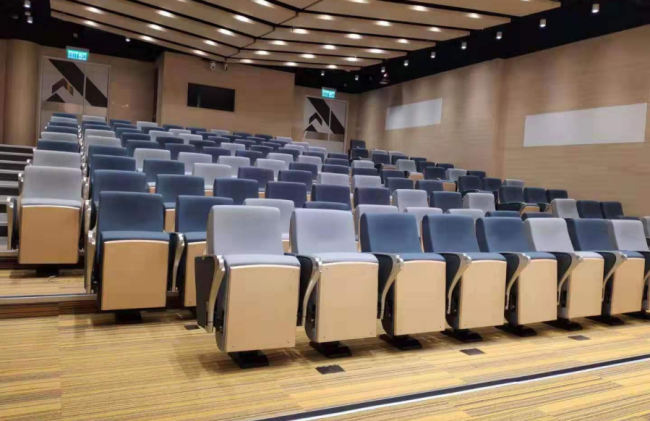 Additional theater seating project reference showing installation in commercial venue