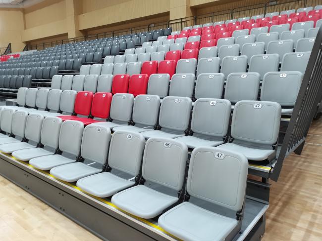 Retractable bleachers installation example 3