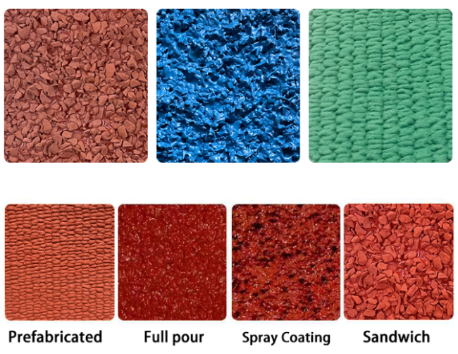 Running track material classification