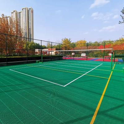 China Outdoor Plastic PP Tiles Sports Flooring Non Slip With Line Marking Service OEM ODM for sale