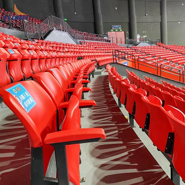 Flyon Plastic Stadium Bench - Durable outdoor seating solution