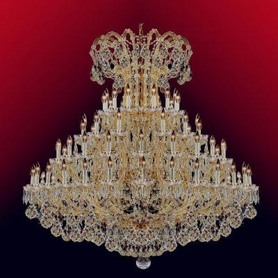China Modern Large Chandeliers Gold Finish Crystal Wedding Chandelier for sale