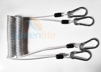 China Correia plástica da bobina das extremidades de Carabiner do metal que expande o poliuretano de pouco peso à venda