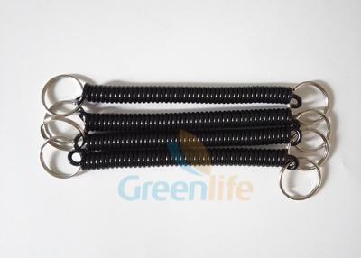 China Flexible TPU Retractable Coil Cord Tether With Both Ends Split Rings for sale