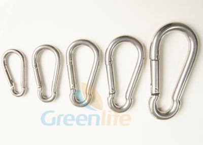 China Gourd Shape 304 Stainless Steel Carabiner , Hook Accessories Spring Snap Hook for sale