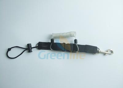 China Innovative Original Snappy Coiled Lanyard Cord Transparent Color With Wire Cable Inisde for sale