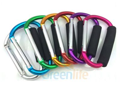 China Big Size Aluminum Snap Hook Carabiner 12 x 140 MM With EVA Foam Holder for sale