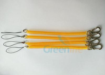 China Expandable Coiled Key Lanyard / Wrist Key Holder With Delux Swivel , 15CM Length for sale