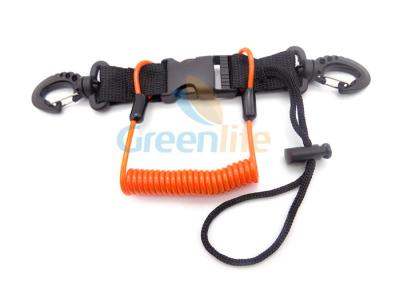 China Scuba Diving 1.3M Stretching Quick Release Coil Lanyard for sale