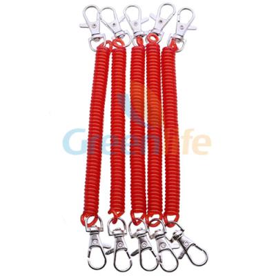China Expandable Executive Swivels 1.2MM Plastic Spiral Key Lanyard for sale
