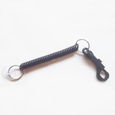 China 1.5m Extended TPU Bungee Spiral Key Chain With Belt Clip for sale