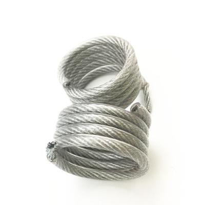 China EVA 8.0mm Stainless Steel Spring Coil Clear PU Cable for sale