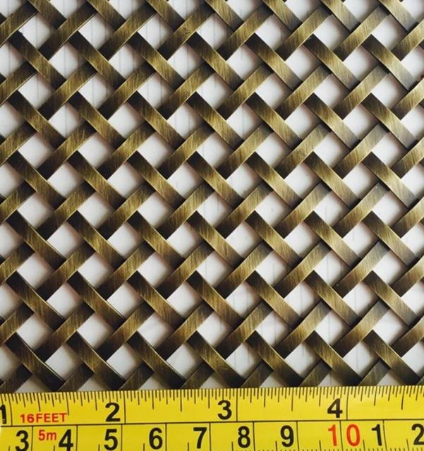 Antique Brass Stainless Steel Decorative Wire Mesh for Cabinets