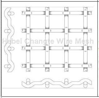 High Carbon Steel Crimped Woven Wire Mesh / Vibrating Screen Mesh /Stone Crusher Screen Mesh