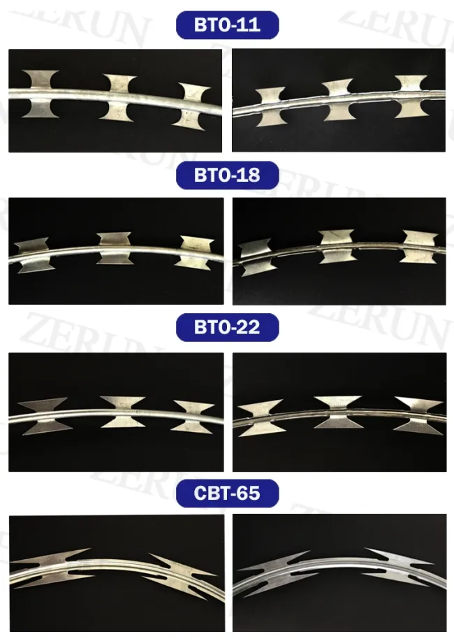 Bto22 Wire Stainless Steel Concertina Razor Blade/Razor Barbed Wire Fence/Barbed-Wire/Razor Barbed Fencing/Razor Wire/Razor Barbed Wire