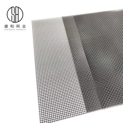 China 20mesh X 0.18mm Soft Black Stainless Steel Fly Screen Wire Mesh For Harsh Environments for sale