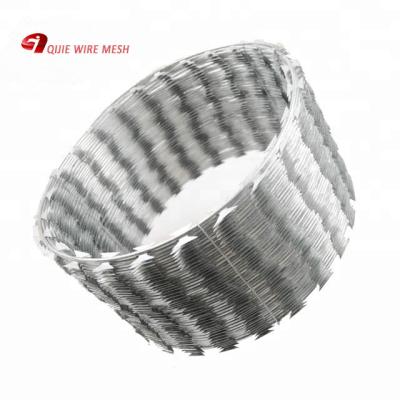 China Hot Dipped Galvanized Concertina Barbed Wire Cbt65 On Top Fence for sale