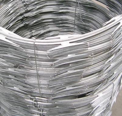 China Cercas de aço inoxidável 201 304 Concertina Barbed Razor Wire Mesh à venda