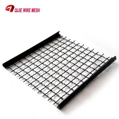 Chine 65mn en acier filet de fil d'acier déchiqueté sablage de gravier concasseur à crochet filet d'écran de tamis vibrant à vendre