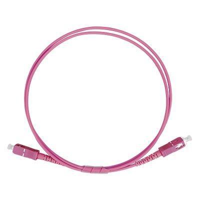 China Purple SC To SC Fiber Patch Cable OM4 Multimode Fiber Optic Cable 2.0MM for sale