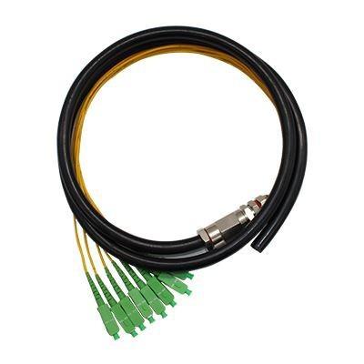 China SC APC Cordón de parche de fibra de cables de cola de cerdo impermeables de modo único Cordón de parche de fibra en venta