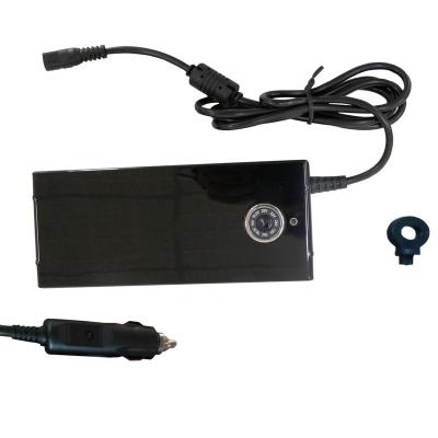 China 90W Universal AC/DC Adapter,  input AC and DC from Car, Hand set charger for All Laptops with USB for 5V 1A Output for sale