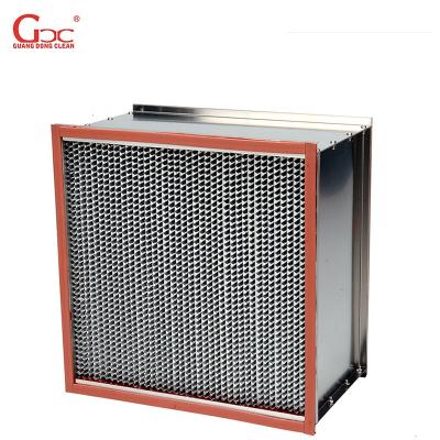 Chine filtre à hautes températures de 250m3/H 400degree H14 Hepa avec le déflecteur à vendre