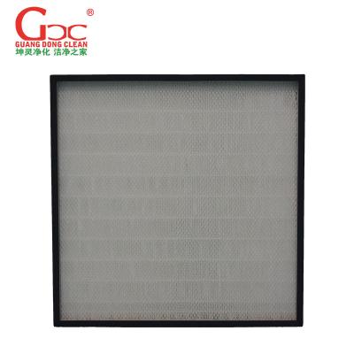 China HEPA H14 Cleanroom Air Filter Glass Fiber Bag With Aluminum Frame for sale