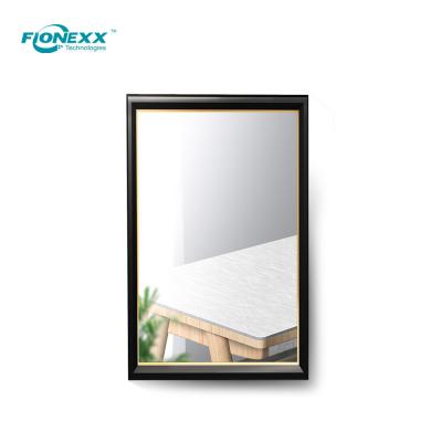 China 32inch Gold Frame Mirror LCD Display 700nits Mirror Digital Signage for Hotels for sale