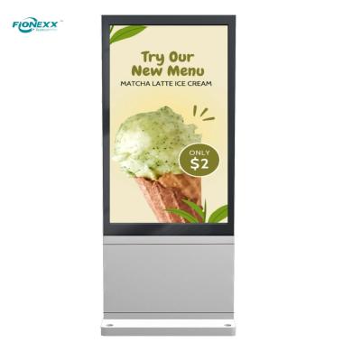 China Weather Proof Floor Standing Lcd Advertising Player 65Inch Outdoor Kiosk Display for sale