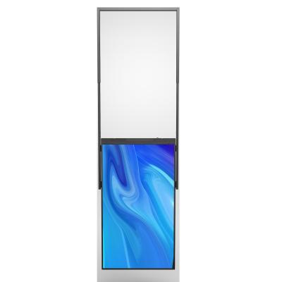 China 55inch Dual Sided Window Facing Display Hanging Lcd Display with narrow bezel 14.3mm for sale