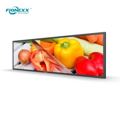 China Ultra Wide Stretched Bar LCD Display High Contrast 36.5inch Banner-Style Endcap Display for sale