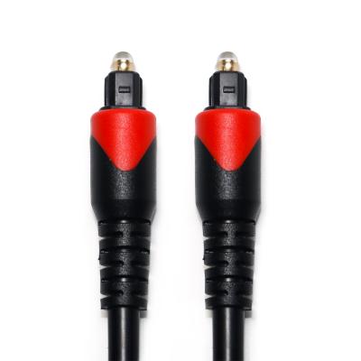 China Cable Digital Toslink rojo OD4.0 Cable de fibra óptica Patchcord plateado conector redondo de PVC para barra de sonido de CD de plaer doméstico en venta