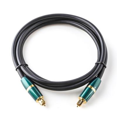 China Toslink cabo óptico digital conector spdif banhado a ouro pvc para soundbar tv player 3 cores 1 m à venda