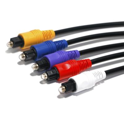 China RCA-kabel optische digitale audiokabel 5 kleuren plastic connector 1,5 m - 5 m voor dvd-cd-speler Te koop