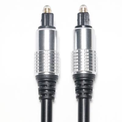 China Toslink Audio Cable Black PVC OD5.0 Aluminum Shell Plated Gold Ports HiFi Sound Factory Outlet For Amplifier Soundbar for sale