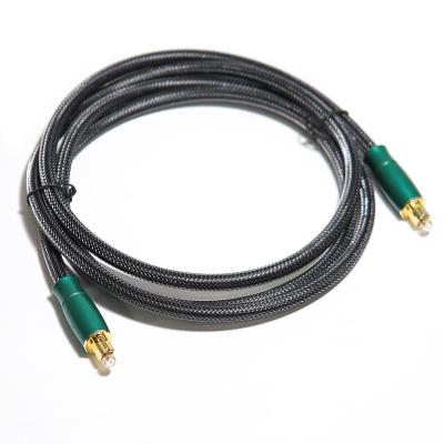 China Factory Outlet Digital Optical Audio Cable Olive Green Metal Shell With Woven Net 0.8M 1.2M for sale