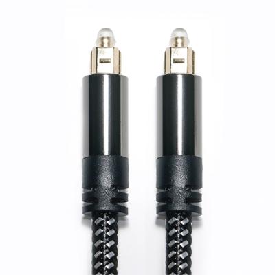 China Factory Outlet Brand New Toslink Digital Optical Audio Cable SPDIF Woven Net Plated Gold Amplifier Cable For Subwoofer for sale