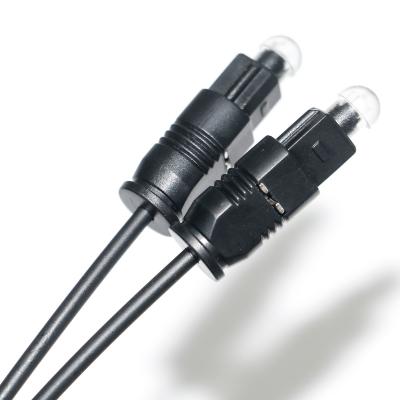 China Salida de fábrica Cable de audio óptico digital Toslink Óptico digital SPDIF Cuerda de PVC ultra delgada Tapa antipolvo chapada en oro Ject en venta