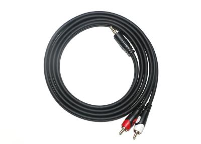 China Double Head 2rca Audio Cable , TV DVD Digital 3.5 Mm Audio Cable for sale