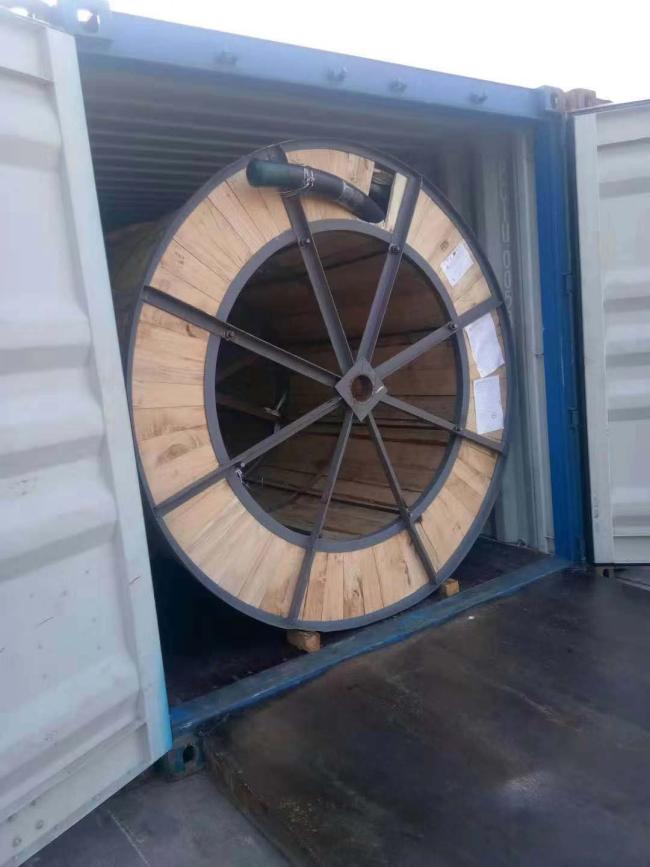 U1000 ARVFV Aluminum Core Steel Tape Armoured Cable packaging on wooden drum