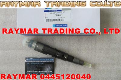 China BOSCH common rail injector 0445120040 for DAEWOO DOOSAN 65.10401-7001C, 65.10401-7001 for sale