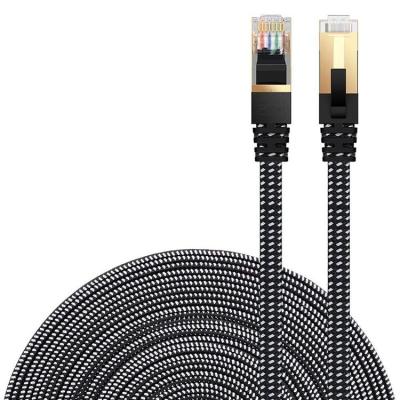 China Cat7 Ethernet Cable Nylon Braided 10ft High Speed Network Cable for sale