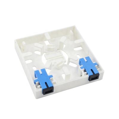 China FTTH 2 Core Terminal Box 86 Type 2 Core Fiber Optic Face Plate for sale