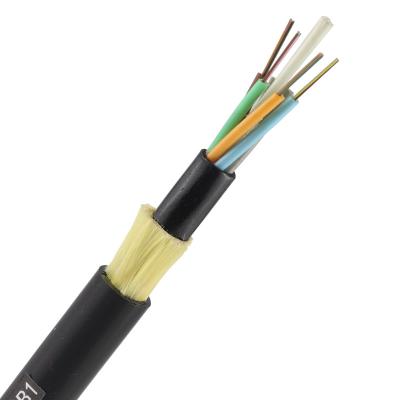 China Factory Price Outdoor Self-supporting Aerial fibra optica adss 12 core 24 core span 100m adss fiber optic cable for sale