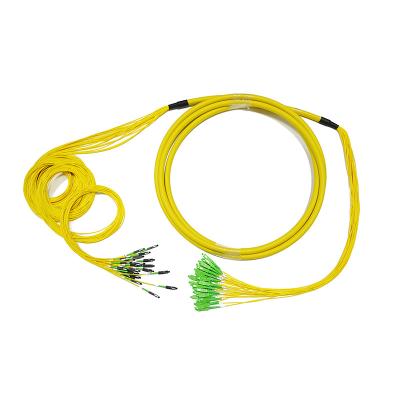 Chine 2M 24 modes unitaires MU-SC/APC de SM de noyau Pré-ont terminé le câble à fibres optiques de /pigtail de corde de correction de câble à vendre