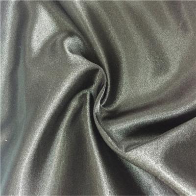 China Eco Friendly Polyester Satin Fabric Clothing Spandex Silver Color For Dress for sale